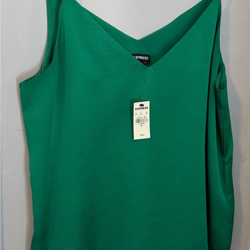 Express Women's Green Top- Medium